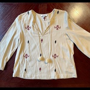 Madewell Embroidered Blouse Size XXS